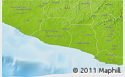 Physical 3D Map of Kru Coast Terr.