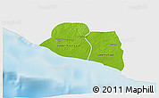 Physical 3D Map of Kru Coast Terr., single color outside