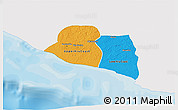 Political 3D Map of Kru Coast Terr., single color outside