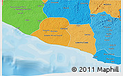 Political Shades 3D Map of Kru Coast Terr.