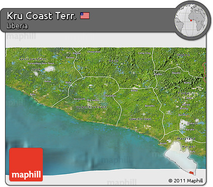 Satellite 3D Map of Kru Coast Terr.