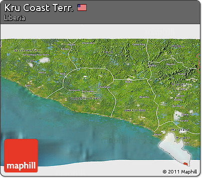 Satellite 3D Map of Kru Coast Terr.