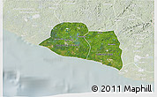 Satellite 3D Map of Kru Coast Terr., lighten