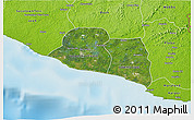 Satellite 3D Map of Kru Coast Terr., physical outside