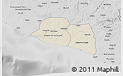 Shaded Relief 3D Map of Kru Coast Terr., desaturated