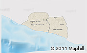 Shaded Relief 3D Map of Kru Coast Terr., single color outside