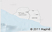 Silver Style 3D Map of Kru Coast Terr., single color outside