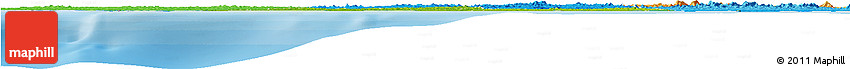 Physical Horizon Map of Kru Coast Terr., political shades outside