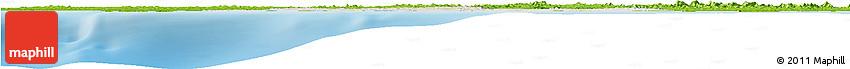 Shaded Relief Horizon Map of Kru Coast Terr., physical outside