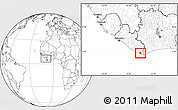Blank Location Map of Lowe Kru Coast, within the entire country