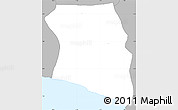 Gray Simple Map of Lowe Kru Coast