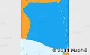 Political Simple Map of Lowe Kru Coast