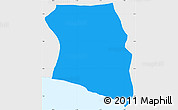 Political Simple Map of Lowe Kru Coast, single color outside