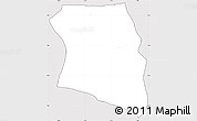 Silver Style Simple Map of Lowe Kru Coast, cropped outside