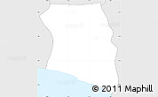 Silver Style Simple Map of Lowe Kru Coast
