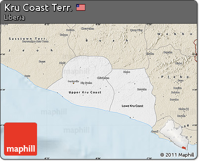 Classic Style Map of Kru Coast Terr.
