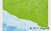 Physical Map of Kru Coast Terr.