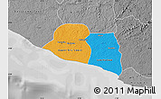Political Map of Kru Coast Terr., desaturated