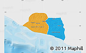 Political Map of Kru Coast Terr., single color outside
