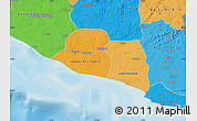 Political Shades Map of Kru Coast Terr.
