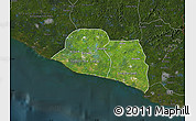 Satellite Map of Kru Coast Terr., darken