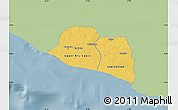 Savanna Style Map of Kru Coast Terr., single color outside