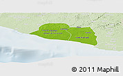 Physical Panoramic Map of Kru Coast Terr., lighten
