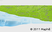 Physical Panoramic Map of Kru Coast Terr.
