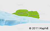 Physical Panoramic Map of Kru Coast Terr., single color outside