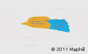 Political Panoramic Map of Kru Coast Terr., cropped outside