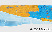 Political Panoramic Map of Kru Coast Terr.