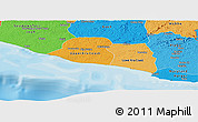 Political Shades Panoramic Map of Kru Coast Terr.