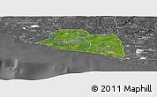Satellite Panoramic Map of Kru Coast Terr., desaturated
