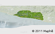 Satellite Panoramic Map of Kru Coast Terr., lighten