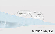 Silver Style Panoramic Map of Kru Coast Terr., single color outside