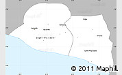 Gray Simple Map of Kru Coast Terr., single color outside