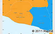 Political Simple Map of Kru Coast Terr.
