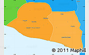 Political Shades Simple Map of Kru Coast Terr.