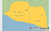Savanna Style Simple Map of Kru Coast Terr., single color outside
