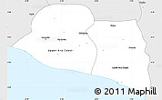 Silver Style Simple Map of Kru Coast Terr.