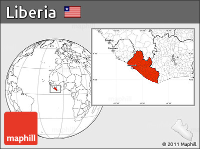 Blank Location Map of Liberia