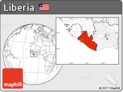 Blank Location Map of Liberia