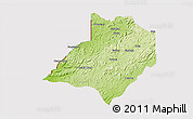 Physical 3D Map of Gbarma, cropped outside
