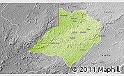 Physical 3D Map of Gbarma, desaturated