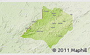 Physical 3D Map of Gbarma, lighten