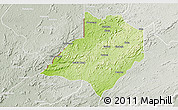 Physical 3D Map of Gbarma, lighten, semi-desaturated