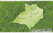Physical 3D Map of Gbarma, satellite outside