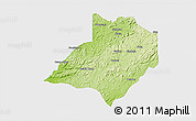 Physical 3D Map of Gbarma, single color outside