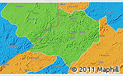 Political 3D Map of Gbarma