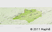 Physical Panoramic Map of Gbarma, lighten